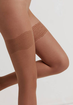 Колготки фантазийные CONTE Колготки с имитацией ажурных чулок PERFECT bronz - Conte elegant фото 2