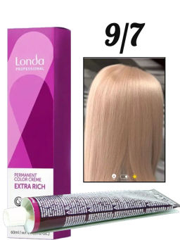 Стойкая краска 9/7 очень светлый блонд коричневый LondaColor