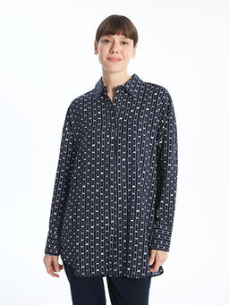 Desenli Oversize Kad?n G?mlek Tunik