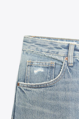 TRF RIPPED MID-WAIST BOYFRIEND JEANS - Zara фото 4