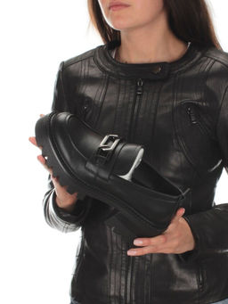 03-C1817-1 BLACK Лоферы женские (натуральная кожа)