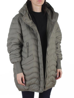 H-8912 GRAY/GREEN Куртка пуховая женская