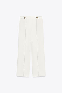 CONTRAST STITCHING TROUSERS WITH BELT LOOPS - Zara фото 6
