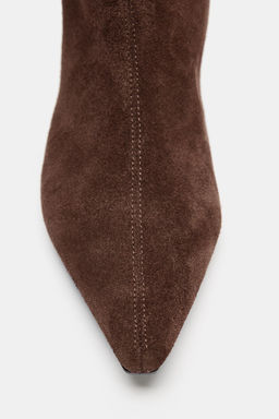 COWBOY SPLIT SUEDE BOOTS - Zara фото 13