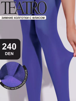 Колготки женские теплые с флисом TEATRO ICE STYLE 240 COLOR светло-фиолетовый