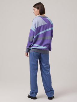 Джемпер женский 1231153011 purple/l.blue - Eleganzza фото 4
