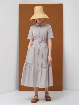 Платье хлопок OD-791-2 серый OD-791-2