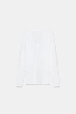 COTTON V-NECK T-SHIRT - Zara фото 20