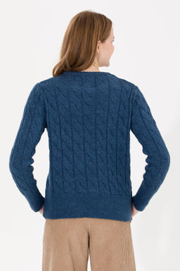 U. S. Polo Assn Женский синий свитер с круглым вырезом - U.s. polo assn фото 5