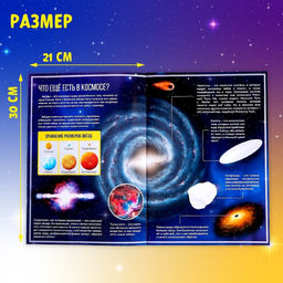 Книга с наклейками Космический атлас, формат А4, 16 стр. - Буква-ленд фото 2