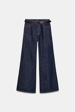 Z1975 WIDE-LEG BELTED JEANS - Zara фото 16