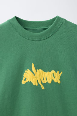 CAMISETA ESTAMPADA GRAFFITI / Verde - Zara фото 3