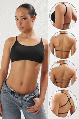 TRENDYOLMILLA Ten Seamless/Dikissiz Balensiz 4 Farkl? Kullan?ml? Kaps?z Bralette Orme Sutyen THMSS25SU00004
