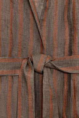 BLAZER RAYAS 100% LINO / Rayas marrones - Zara фото 11