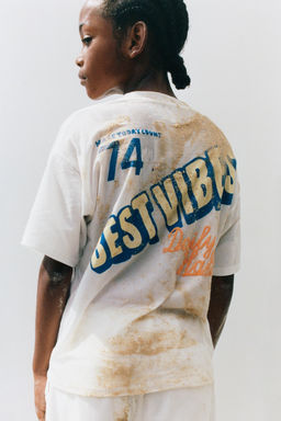 CAMISETA ESTAMPADO TEXTO / Blanco