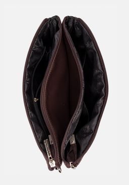 Сумка Модель №1532 | кожзам | стежка | коричневый | Р831-2 | 31629 - L-craft фото 5