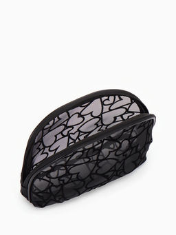 Косметичка полукруглая Black beauty, на молнии, чёрная