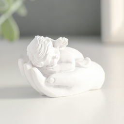 Фигурка полистоун «Белоснежный ангел в ладошке», 5.2×3×3 см, МИКС