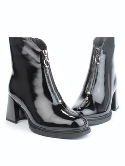 04-M3-H247 BLACK Ботильоны зимние женские (натуральная кожа, натуральный мех)