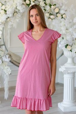 Платье женское из кулирки Элиза красно-белые полосы - Амадэль фото 8