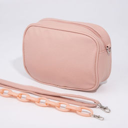 Сумка женская кросс-боди на молнии, розовая