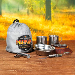 Подарочный набор посуды для похода Мужик, 7 предметов