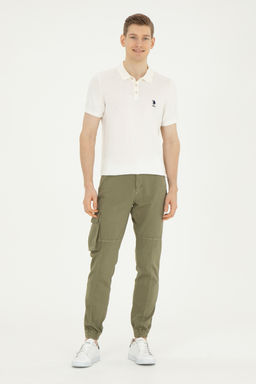 Мужские брюки из плотной ткани темного цвета хаки - U.s. polo assn фото 8