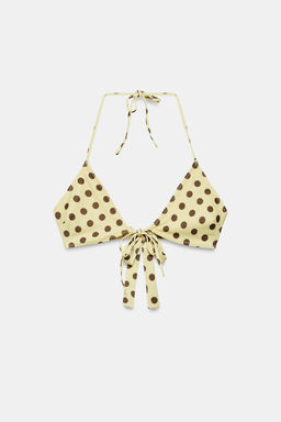 TOP BIKINI ESTAMPADO TOPOS / Amarillo - Zara фото 4