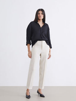 Y?ksek Bel Kad?n Gabardin Pantolon