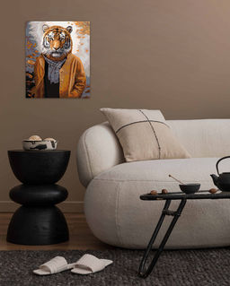 ФРЕЯ PNB/PLC-318 Набор для раскрашивания по номерам ( цветной холст ) 50 х 40 см Стильный тигр