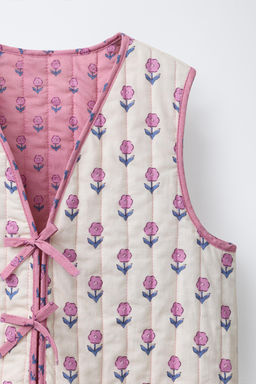 PRINTED PANELLED WAISTCOAT - Zara фото 3