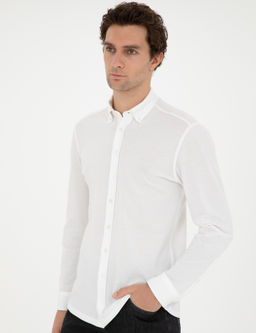 Beyaz Slim Fit Pamuk Kar___ml_ G_mle