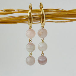 Серьги тройные из Агата (Бразилия)