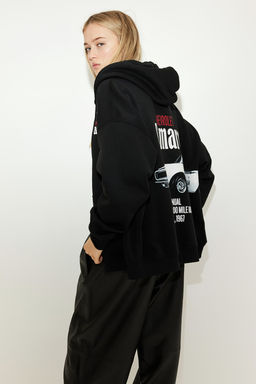 Chaqueta sudadera oversize con motivo estampado - H&m фото 5