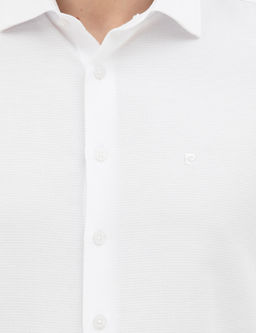 Рубашка Pierre Cardin Slim Fit белая с длинным рукавом