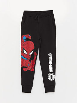 Beli Lastikli Spiderman Bask?l? Erkek ?ocuk Jogger E?ofman Alt?