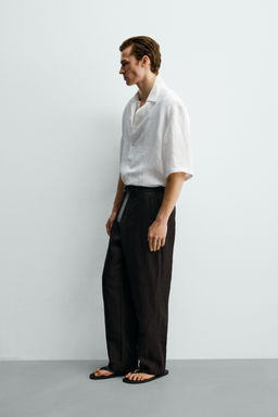 CAMISA BOXY FIT JACQUARD RAYAS / Blanco - Zara фото 4