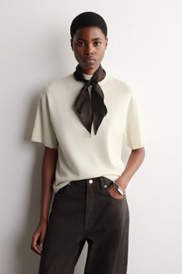 CAMISETA DE LANA MERINO CON PA?UELO DE SEDA - H&m фото 3