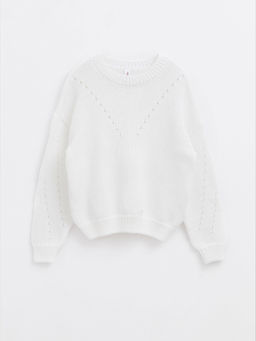 CONTE Джемпер с фактурным узором пряжи с хлопком LDK 133 off-white