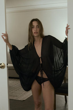 LIMITED EDITION GEORGETTE PUFF SLEEVE TOP - Zara фото 3