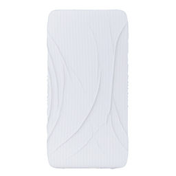 Простыня односпальная на резинке "Облако" 90х200см, свесы 27см, страйп-сатин, полоса 1х1см 135г/м2, хлопок 100%, упаковка "классическая" ПВХ 28х41см, "Домашняя мода" (Россия)