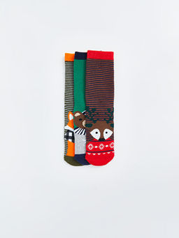 Desenli Erkek ?ocuk Soket ?orap 3l?