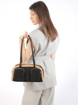 LACCOMA сумка P5659-2-черный эко кожа, искуственный мех полиэстер  фото 8