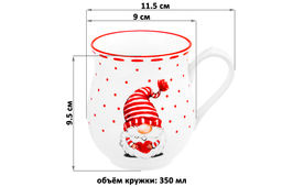 Набор 3 кружек 350 мл 11,5*9*9,5 см Весёлые гномики бочонок - Elan gallery фото 2