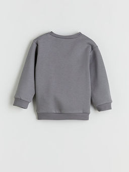 Bisiklet Yaka Bask?l? K?z ?ocuk Sweatshirt