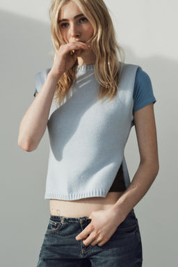 KNIT WAISTCOAT WITH DEFINED SHOULDERS