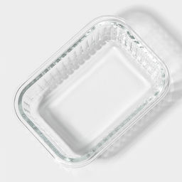 Контейнер для еды Доляна Basic, 370 мл, 14.5×10.5×5.5 см, прямоугольный, жаропрочного стекло, прозрачный