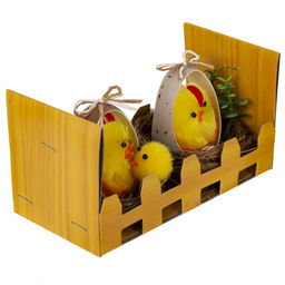 Набор из 2-х изделий декоративных "Гнездо пасхальное" (5,5*5), L11 W6 H6 см