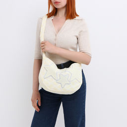 Сумка молодёжная на молнии, 36?8?23 см, голубая