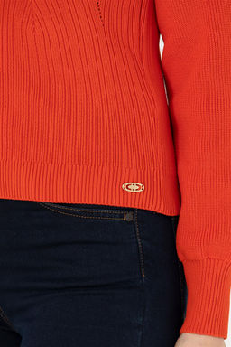 Женский оранжевый свитер с круглым вырезом Неожиданная скидка в корзине - U.s. polo assn фото 7